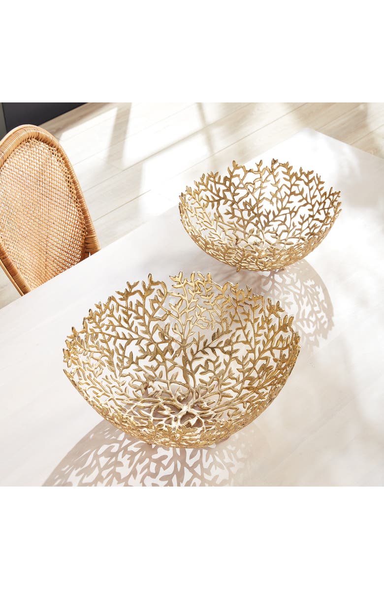 Napa Home & Garden Celine Decorative Bowls, Set Of 2, Alternate, color, Gold