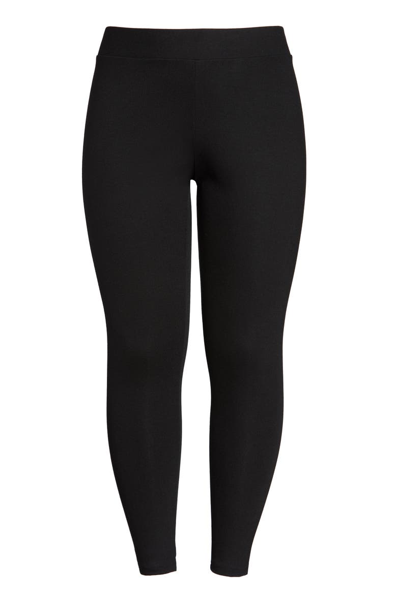 Ponte Leggings, Alternate, color, BLACK