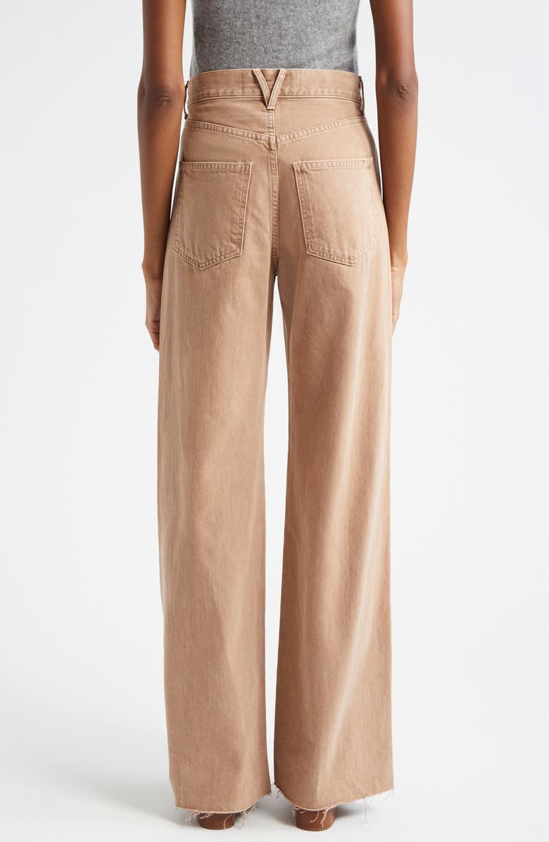 Veronica Beard Taylor High Waist Wide Leg Jeans, Alternate, color, Tan Sierra