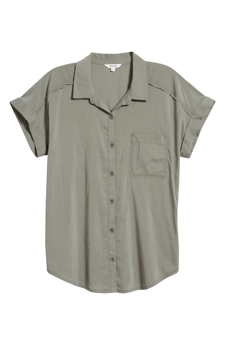 Splendid Paige Button-Up Shirt, Alternate, color, Soft Vob