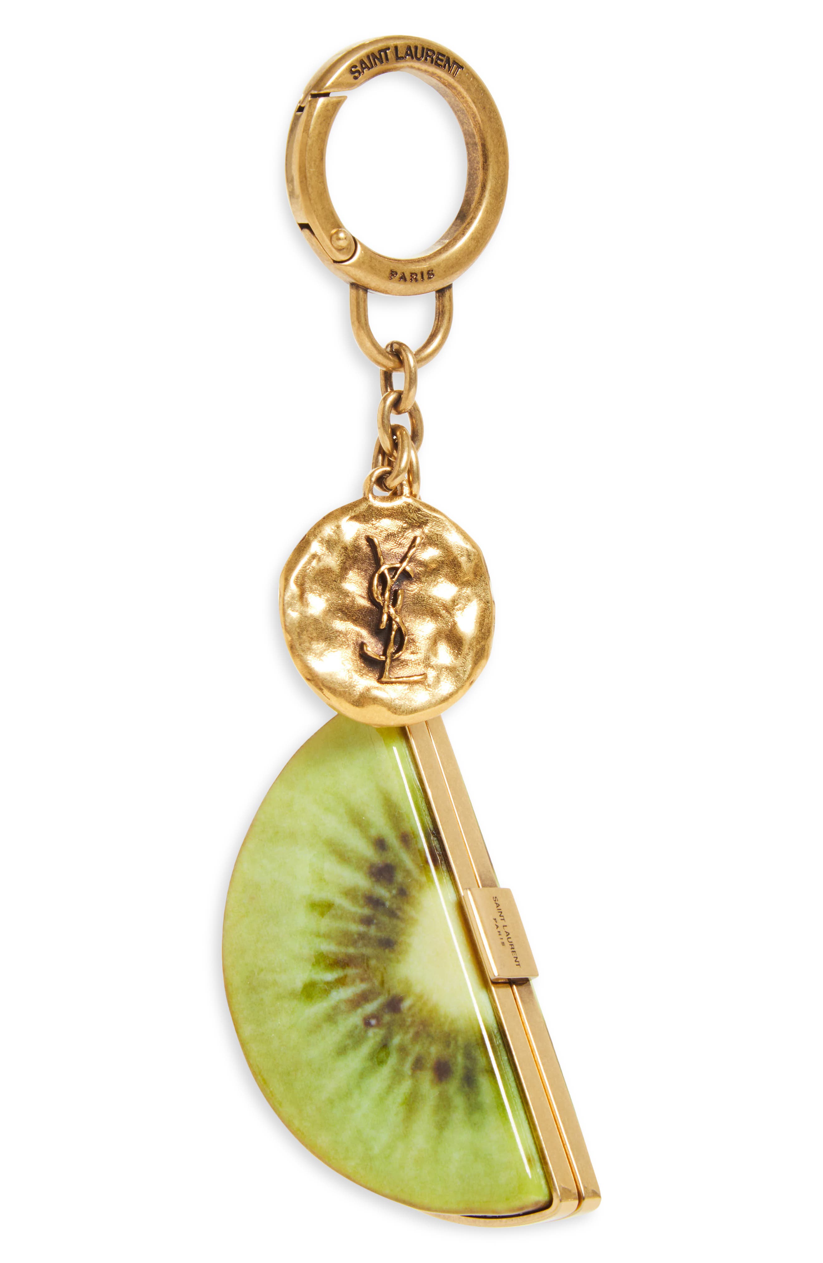 Kiwi Resin Key Ring, Main, color, GREEN MULTICOLOR