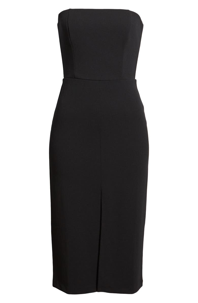 Leith Strapless Midi Dress, Alternate, color, 