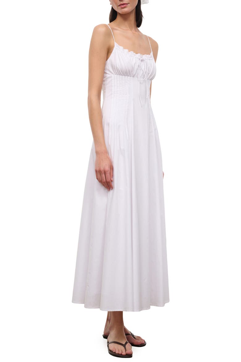 Margi Pintuck Sleeveless Maxi Dress, Alternate, color, WHITE