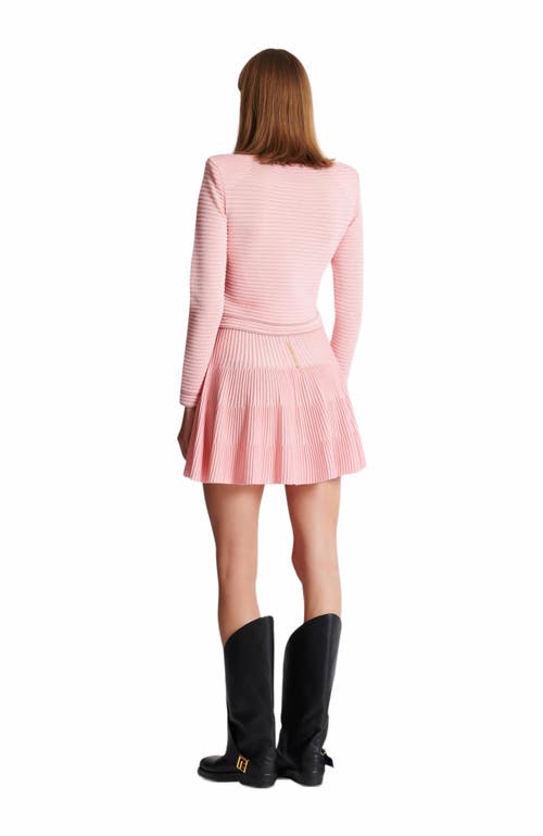 Balmain Long-sleeved Textured Knit Cardigan