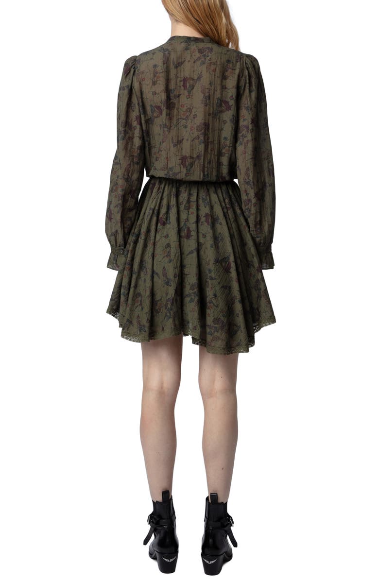 Zadig & Voltaire Ranil Tomboy Holly Floral Long Sleeve Shirtdress, Alternate, color, 
