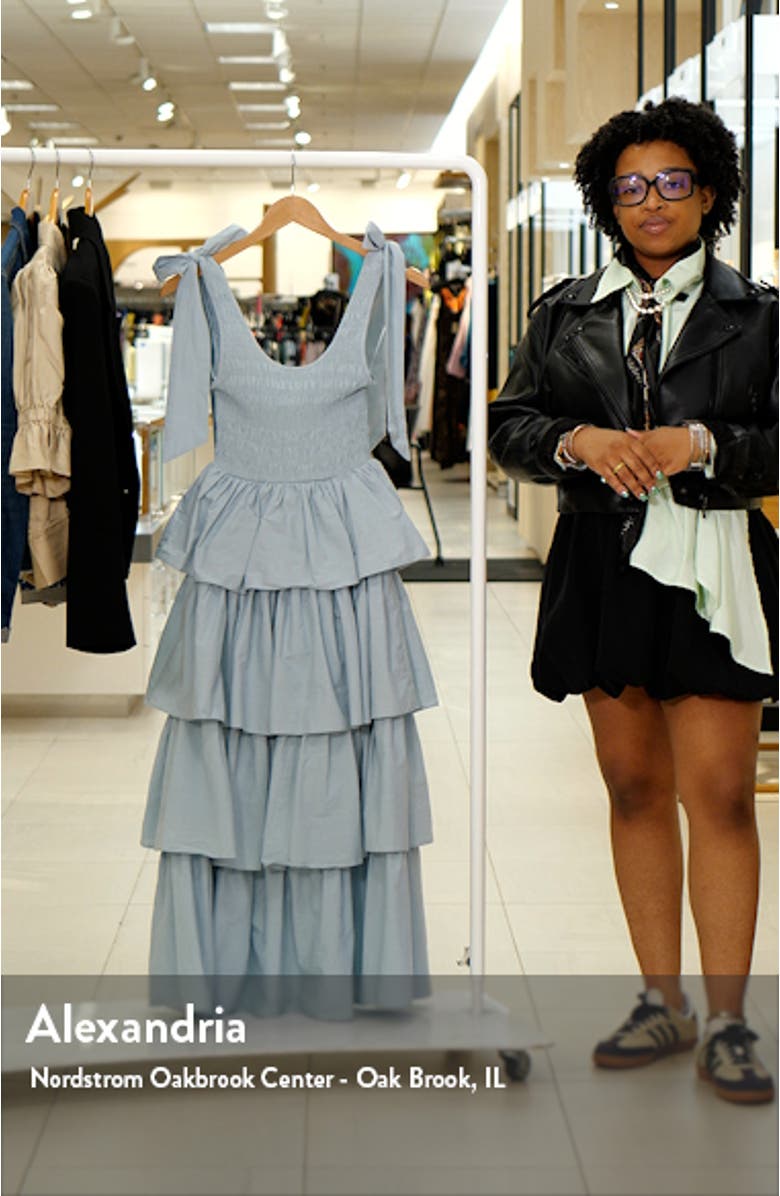 Raphael Tiered Ruffle Cotton Midi Sundress, sales video thumbnail