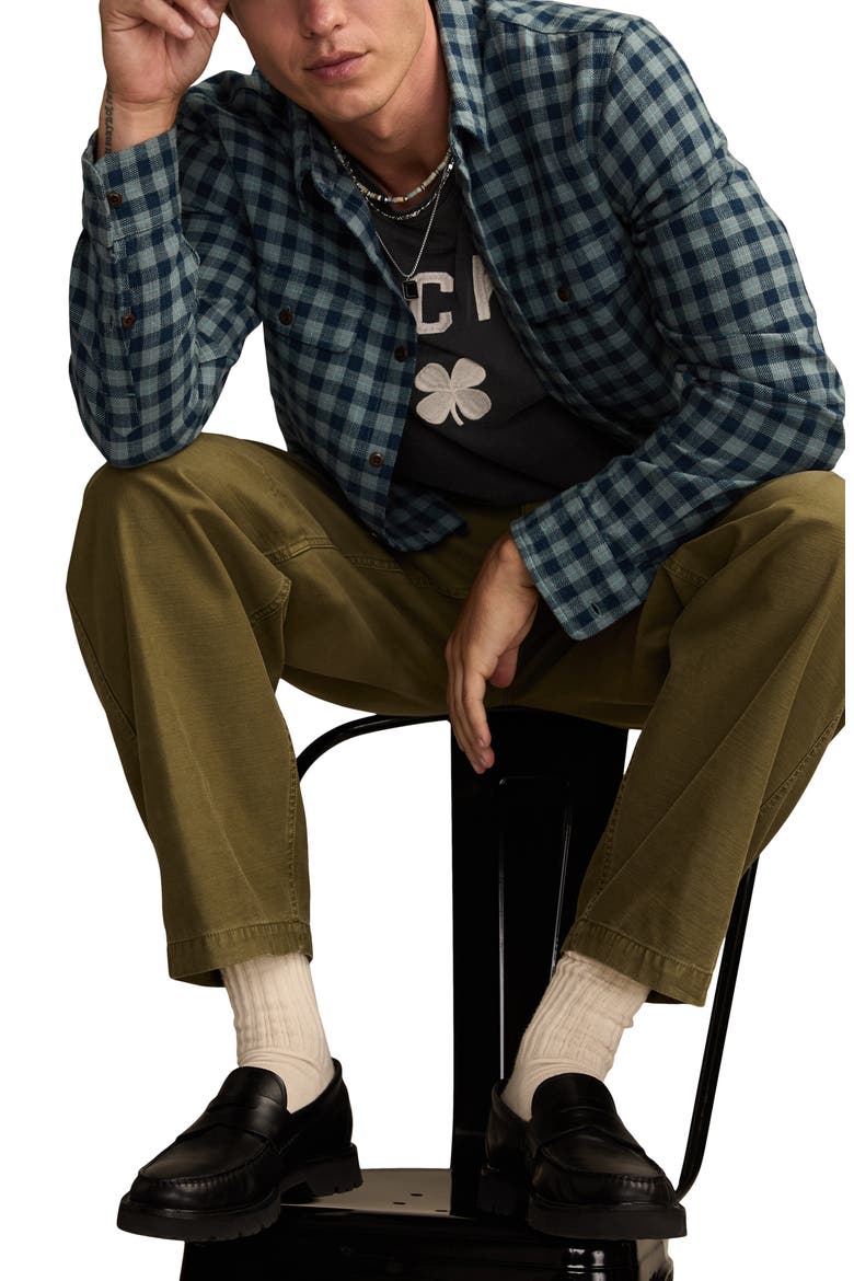 Humboldt Plaid Twill Utility Shirt, Alternate, color, GREEN MULTI