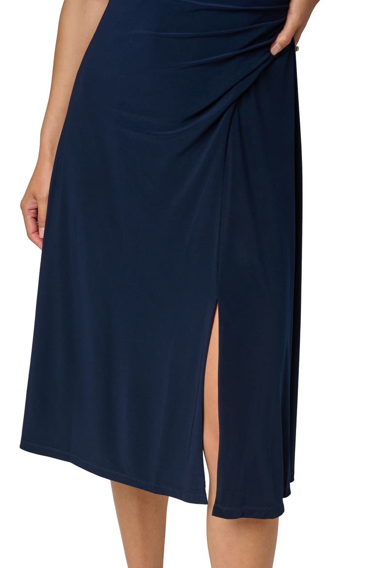 Cowl Neck Jersey Midi Dress, Alternate, color, MIDNIGHT