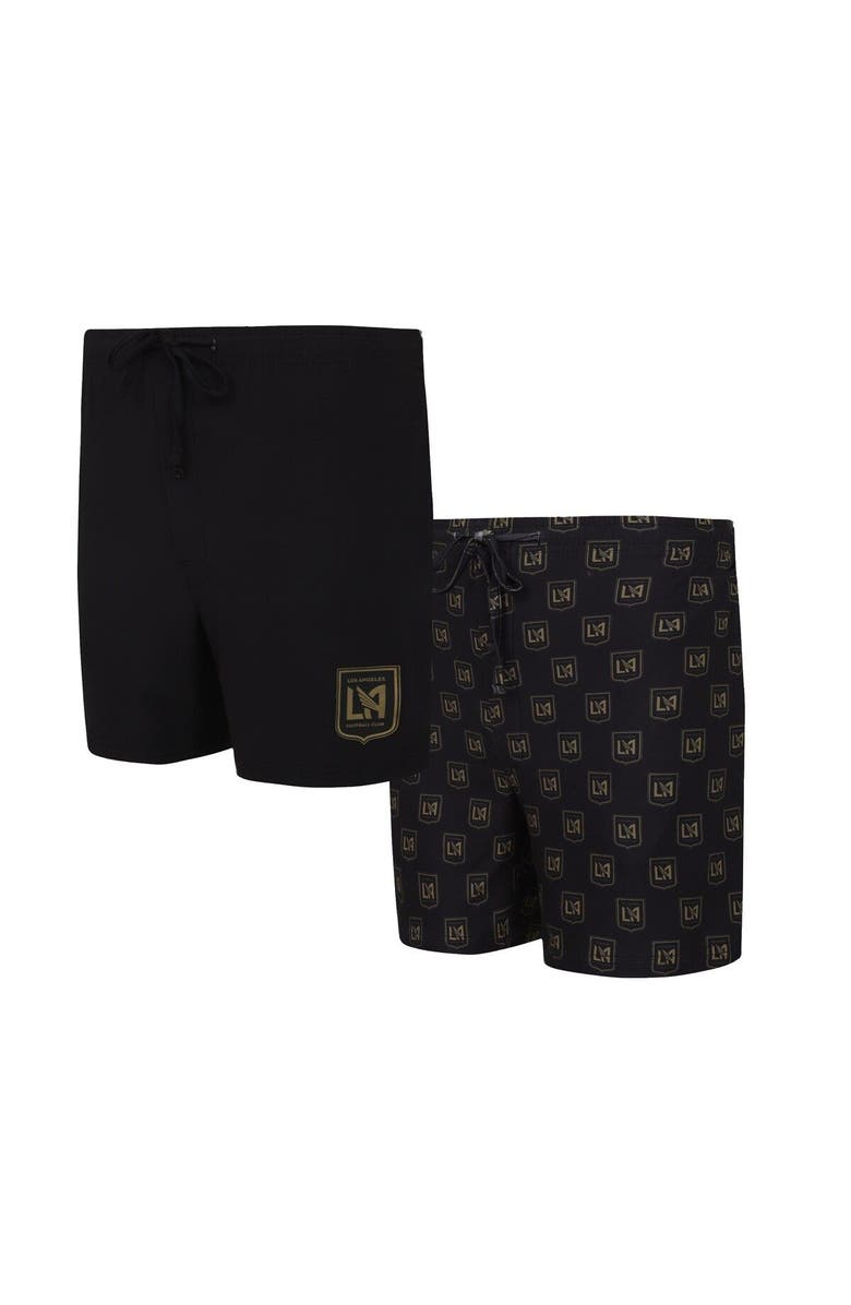 CONCEPTS SPORT Men's Concepts Sport Black LAFC Gauge Two-Pack Shorts Set, Main, color, Black