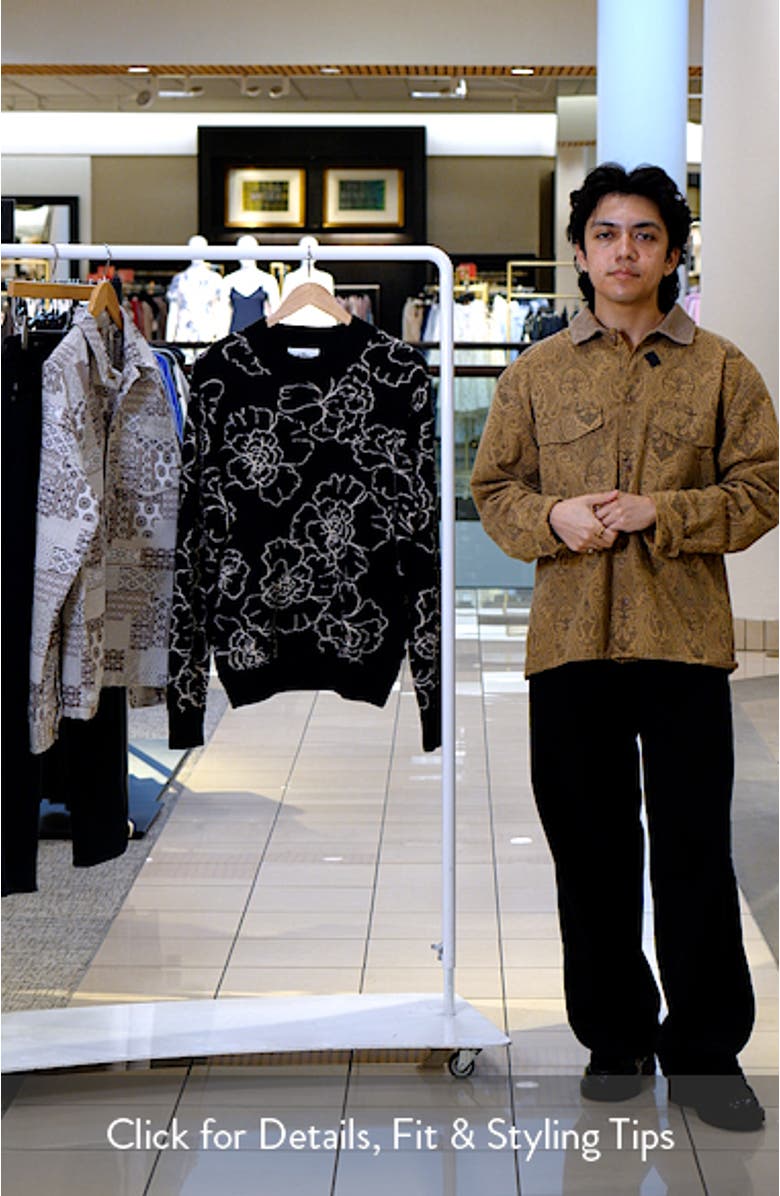 Gaston Poppy Jacquard Sweater, sales video thumbnail