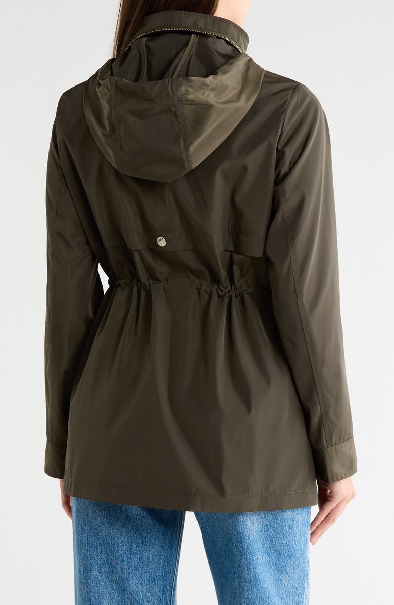 Michael Kors Hooded Anorak Rain Jacket, Alternate, color, Ivy