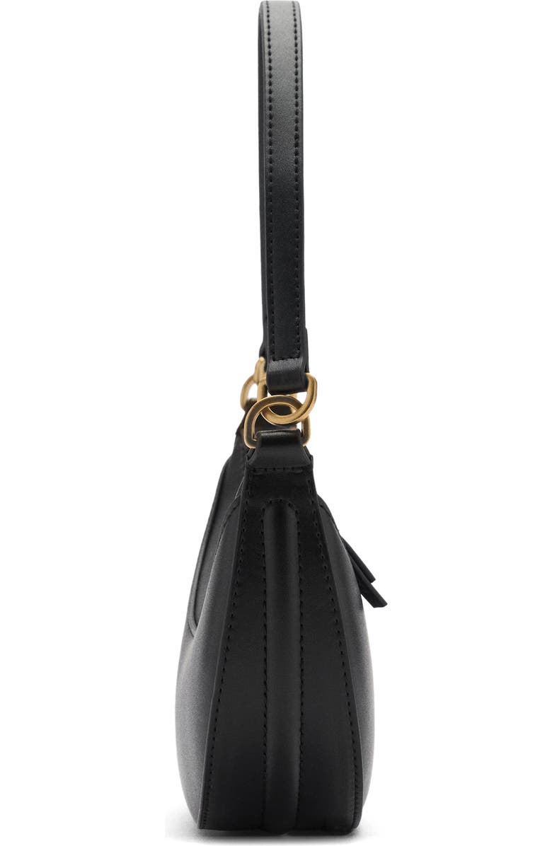 MANGO Oval Faux Leather Shoulder Bag, Alternate, color,