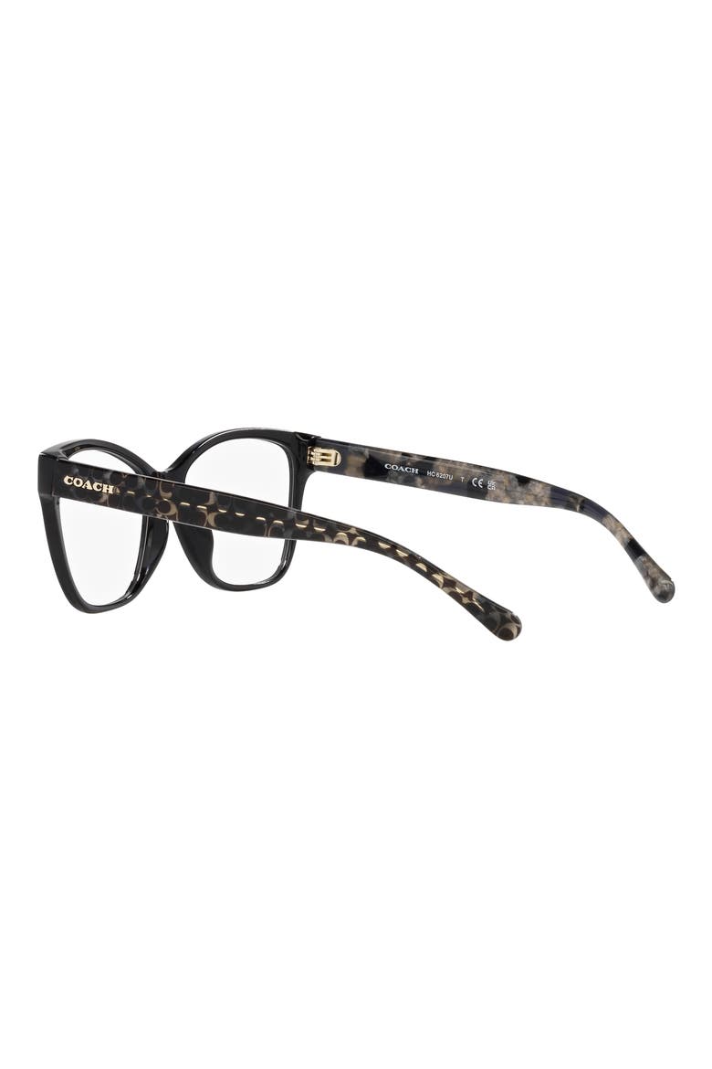54mm Square Optical Glasses, Alternate, color, BLACK