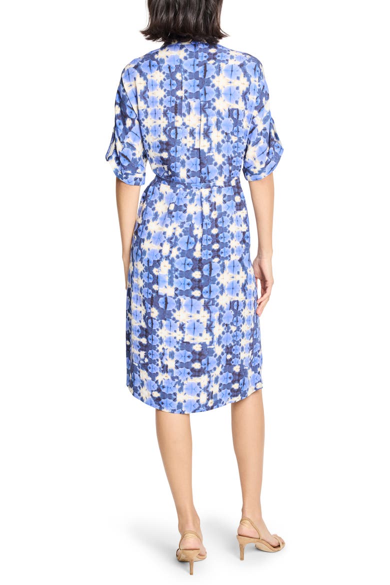 Devon Shibori Stone Tie Belt Dress, Alternate, color, BLUE MULTI