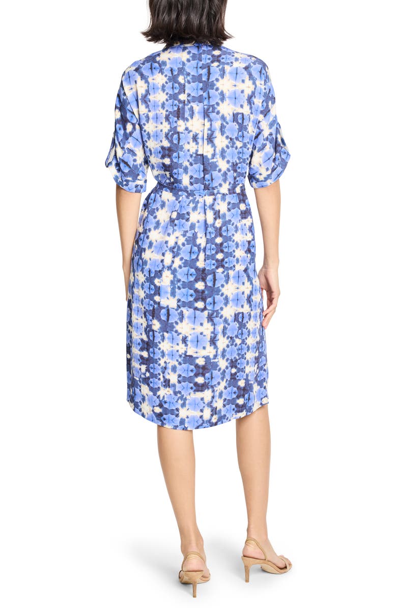 NIC+ZOE Devon Shibori Stone Tie Belt Dress, Alternate, color, Blue Multi