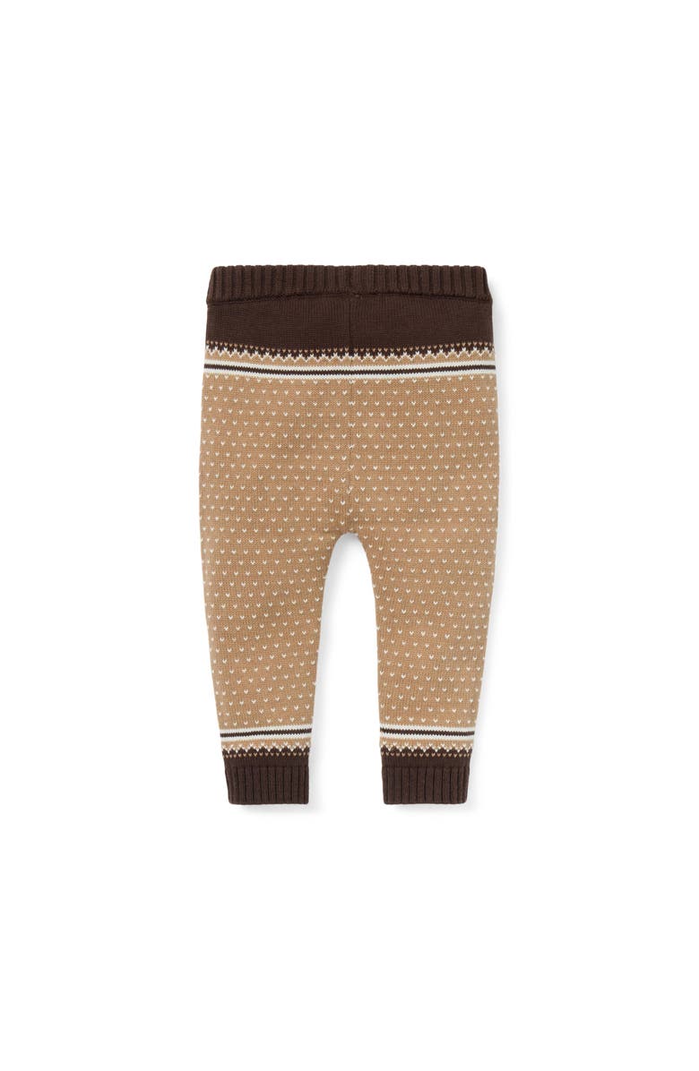 Janie and Jack Baby Fair Isle Sweater Pant, Alternate, color, Brown