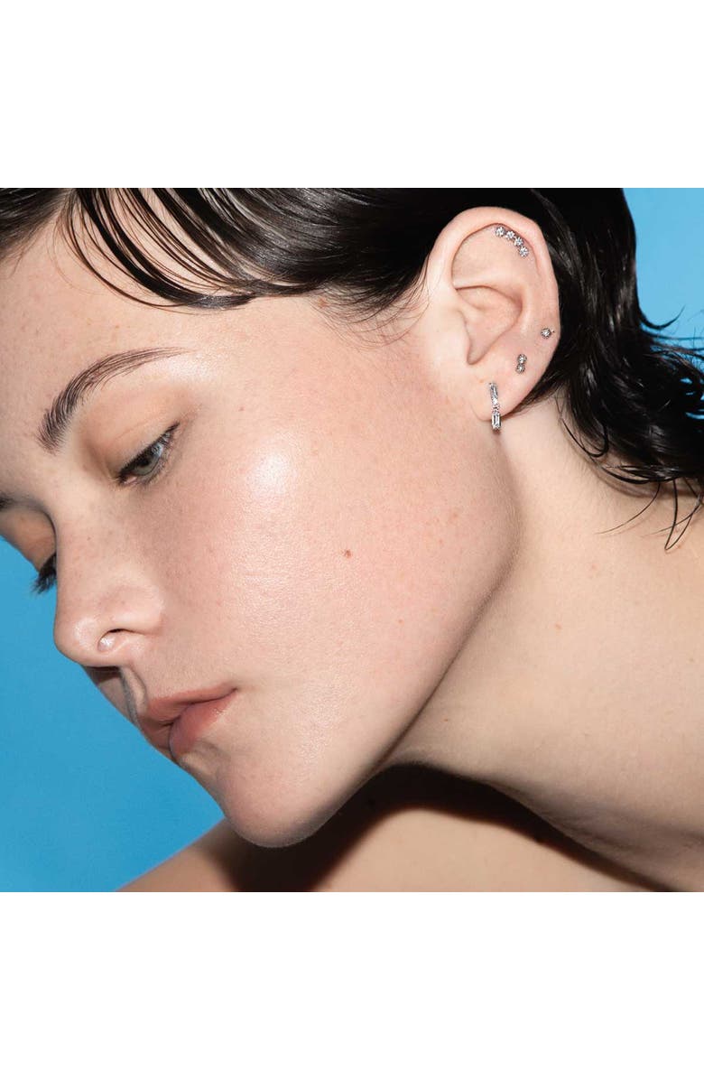 Outofoffice Pave Double Baguette Gold Drop Earrings, Alternate, color, Gold