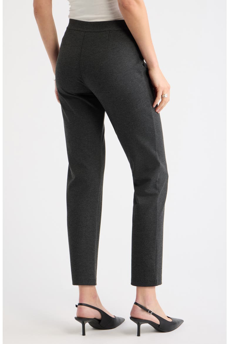 High Waist Ankle Skinny Ponte Pants, Alternate, color, GREY DARK CHARCOAL HEATHER