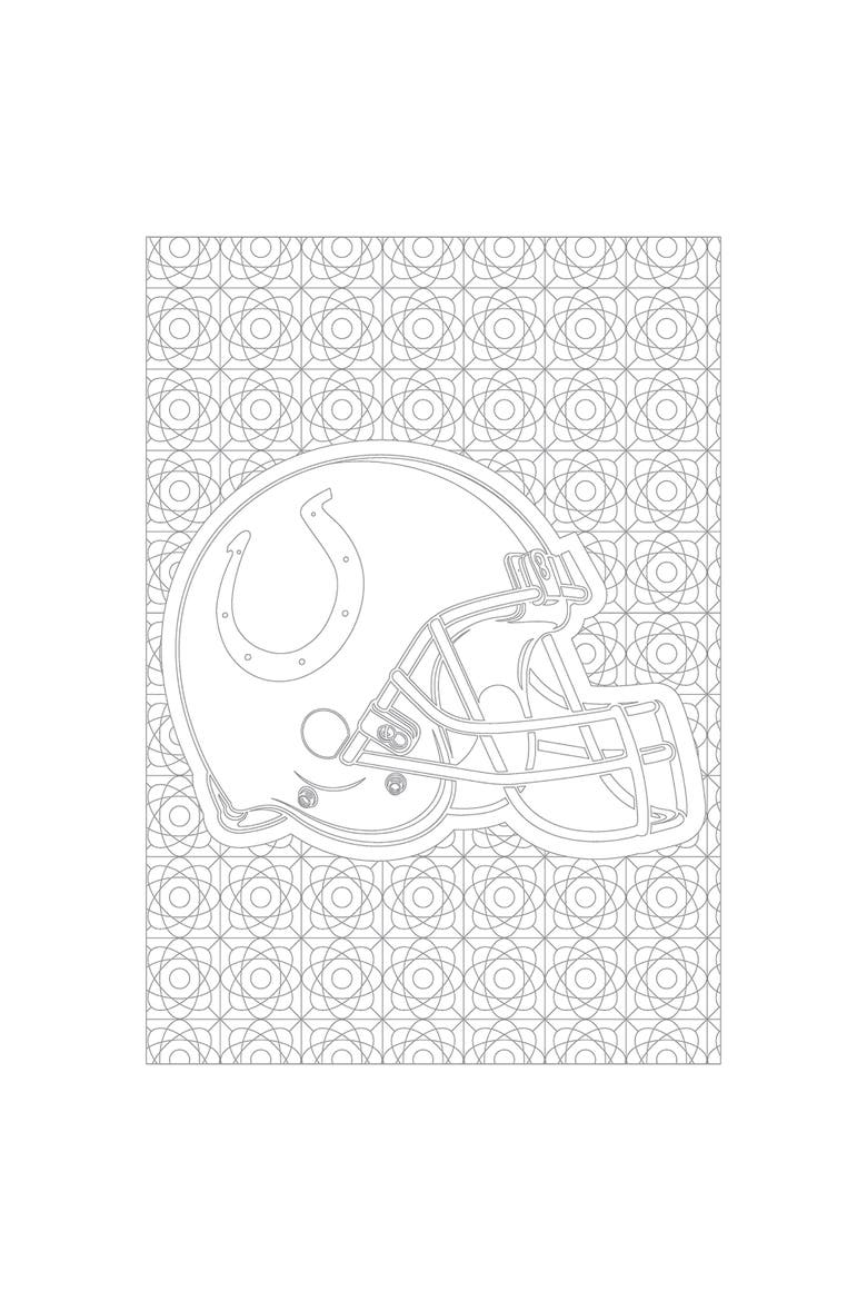 In the Sports Zone NFL Adult Coloring Book, Indianapolis Colts, Alternate, color, Multicolored