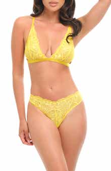 Lina Lace Bralette & Open Crotch Briefs Set