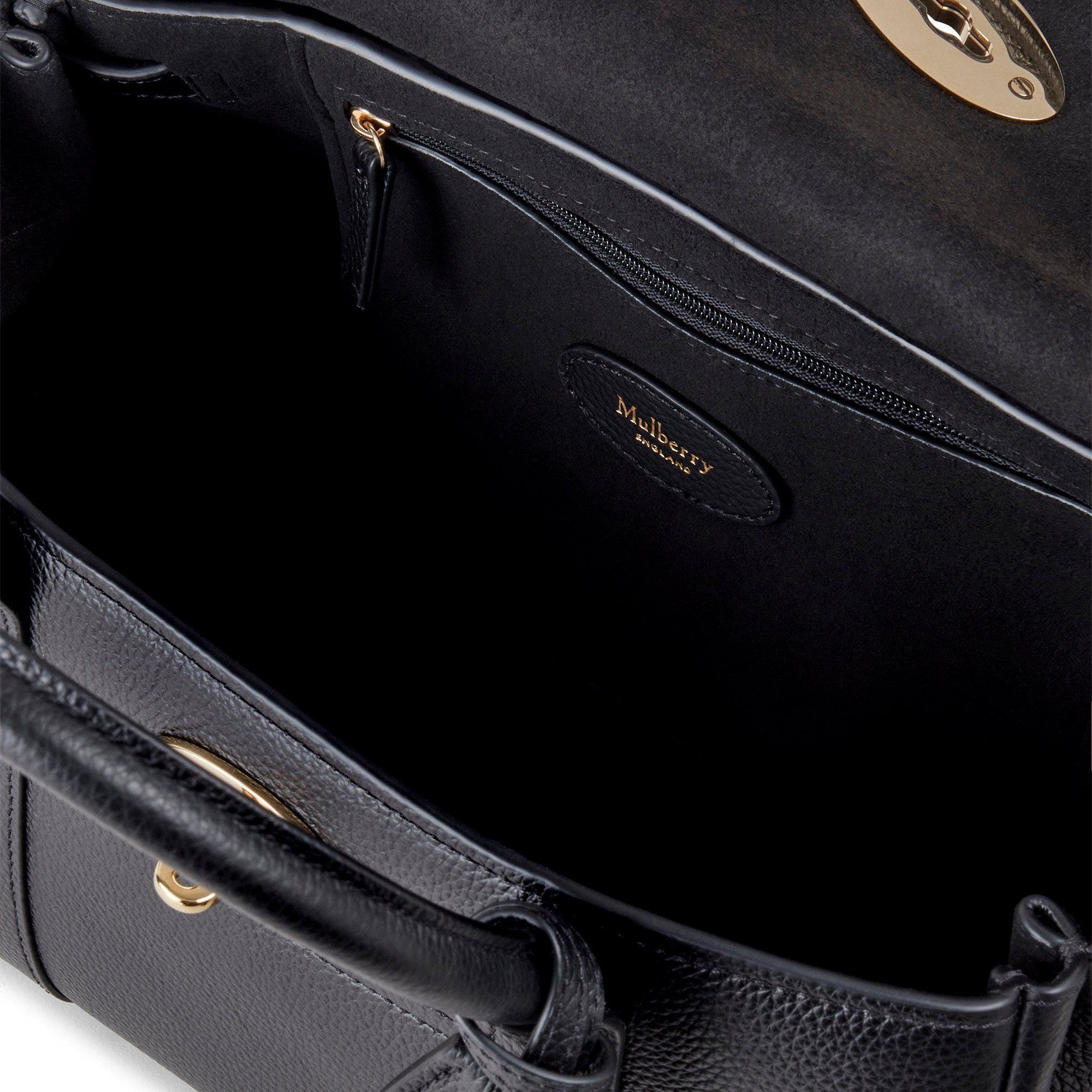 Mulberry Small Bayswater Satchel, Alternate, color, Black