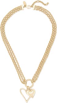 Ramy Brook Love Charm Multichain Pendant Necklace