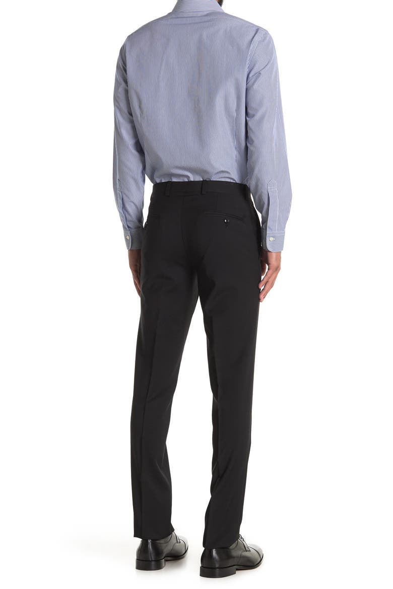 Jarrett Flat Front Trouser, Alternate, color, BLACK