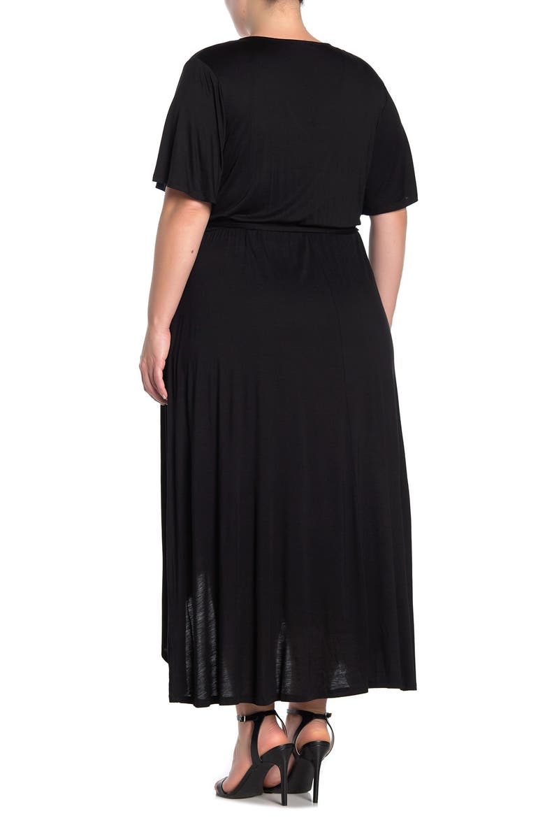 Solid High/Low Dress, Alternate, color, BLACK