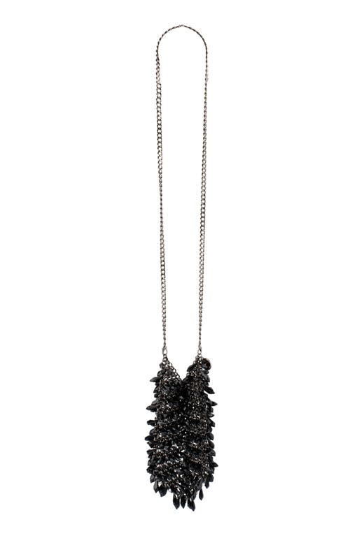 Olga Berg Florence Chainmail Convertible Shoulder Bag In Black
