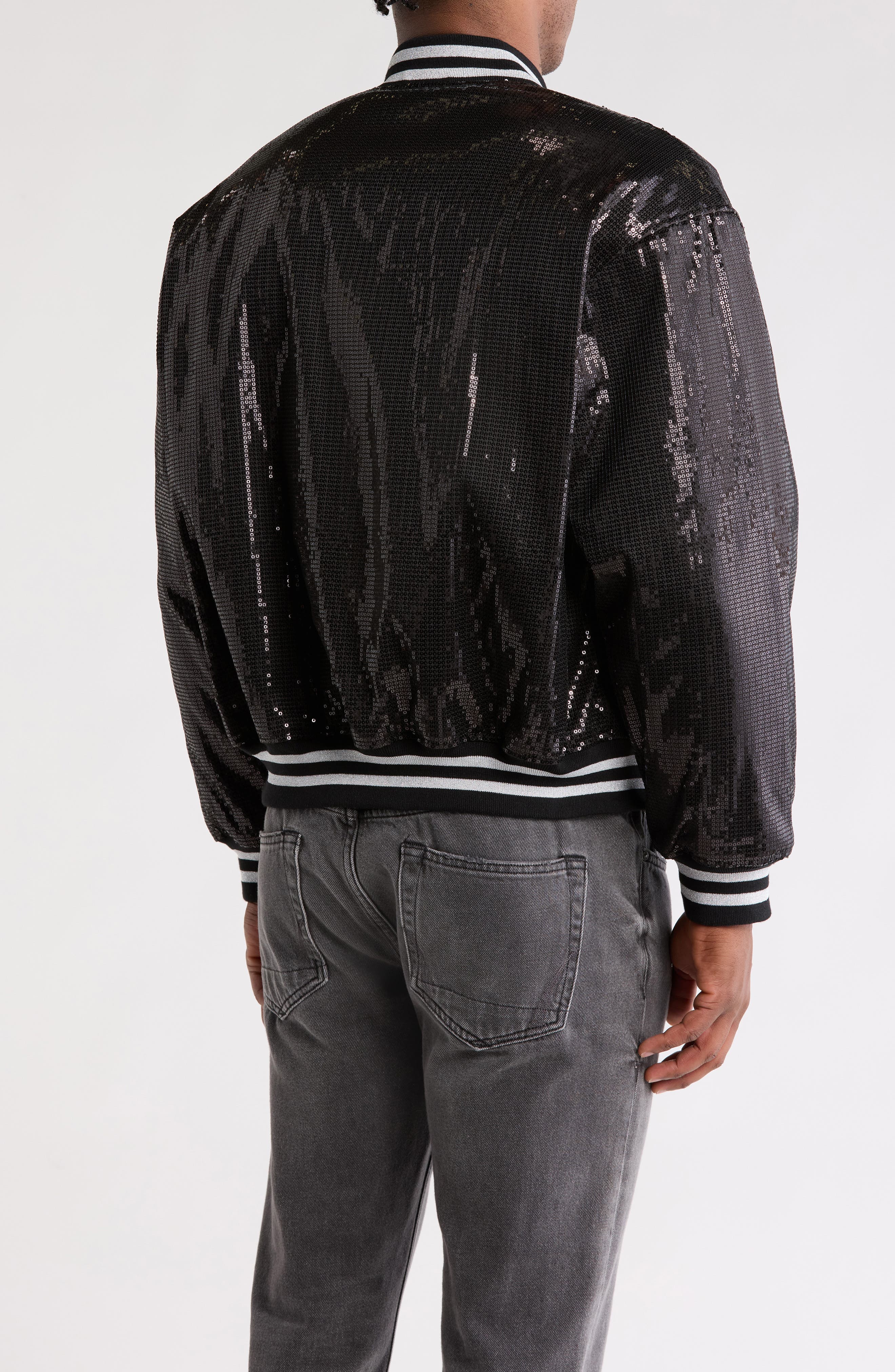 Sequin Baseball Jacket - image 2