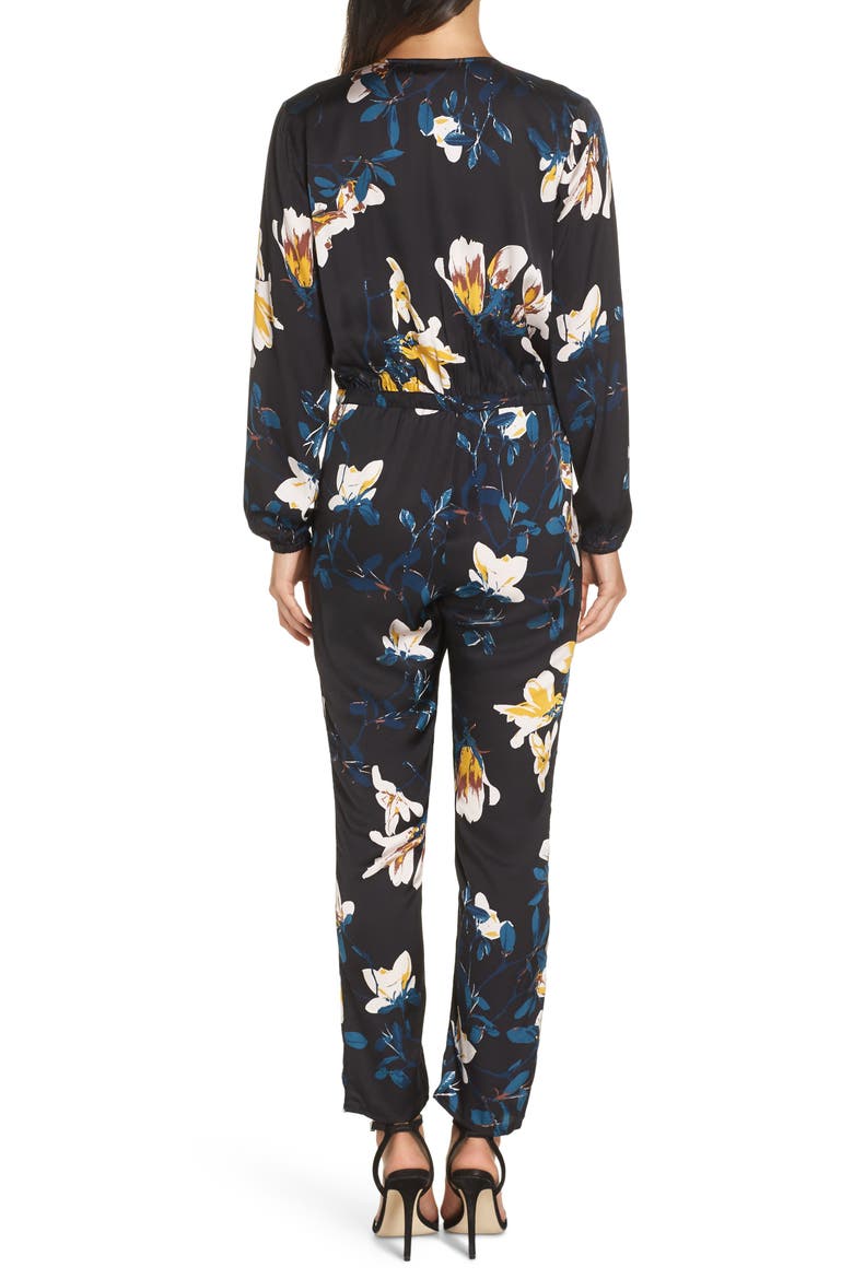 Josie Floral Satin Jumpsuit, Alternate, color, MEDITERRANEAN FLORAL