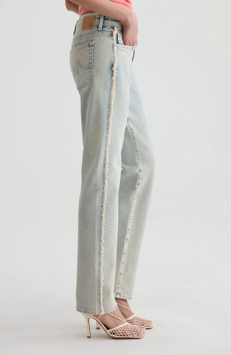 AG Sandra Low Rise Slim Straight Leg Jeans, Alternate, color, Mojave Khaki
