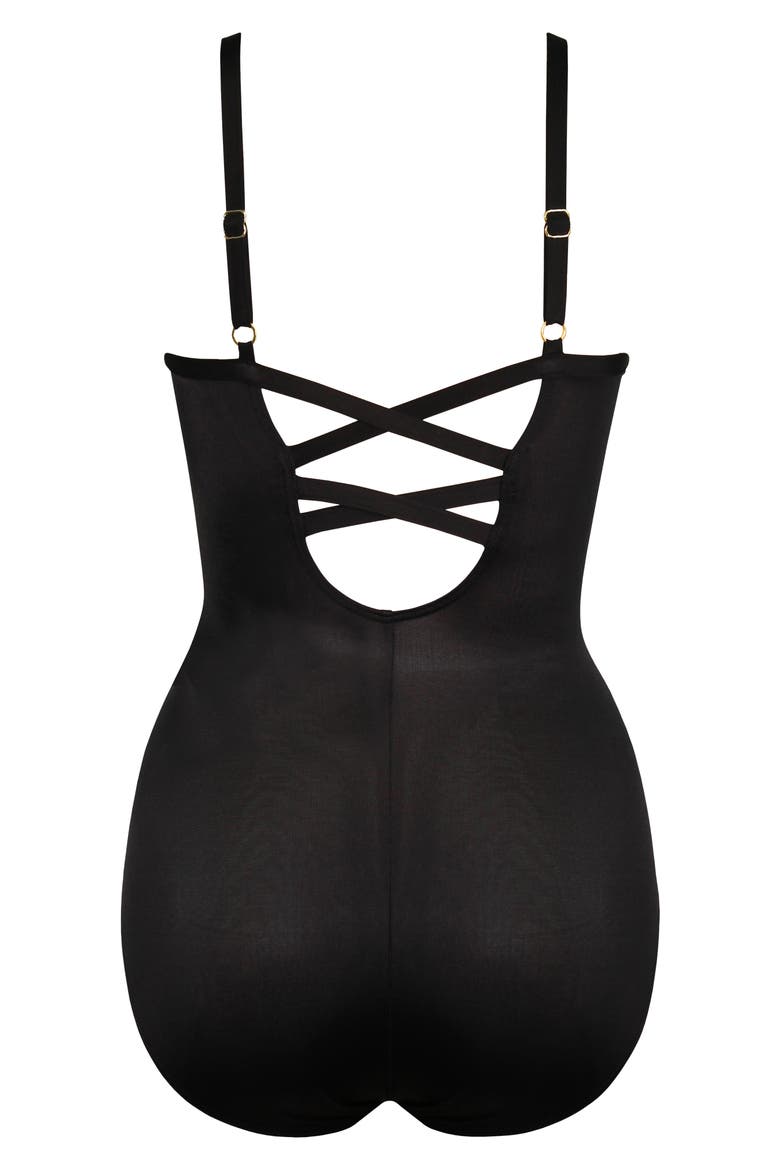 Captivate Rock Solid Strappy One-Piece Swimsuit, Alternate, color, BLACK
