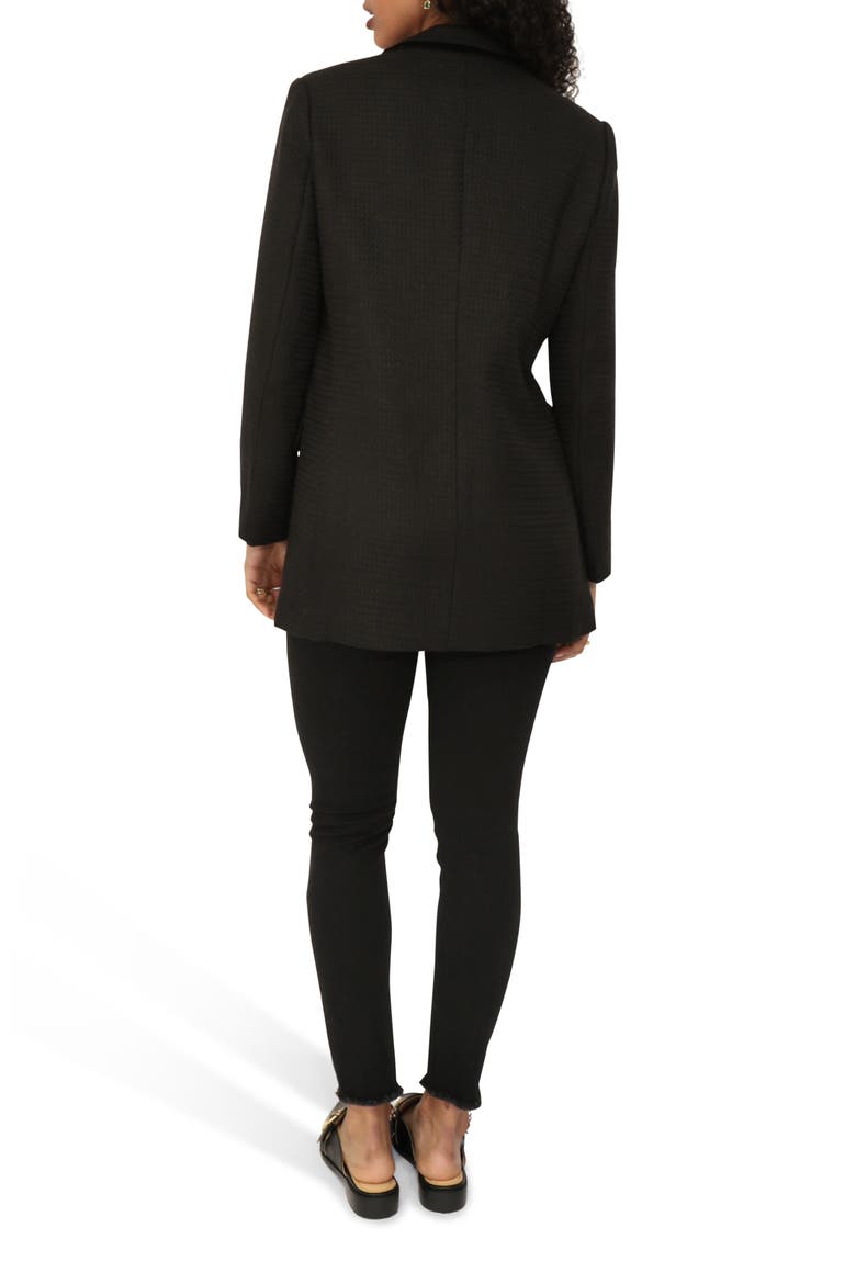 Because Of You Trimmed Blazer, Alternate, color, Black