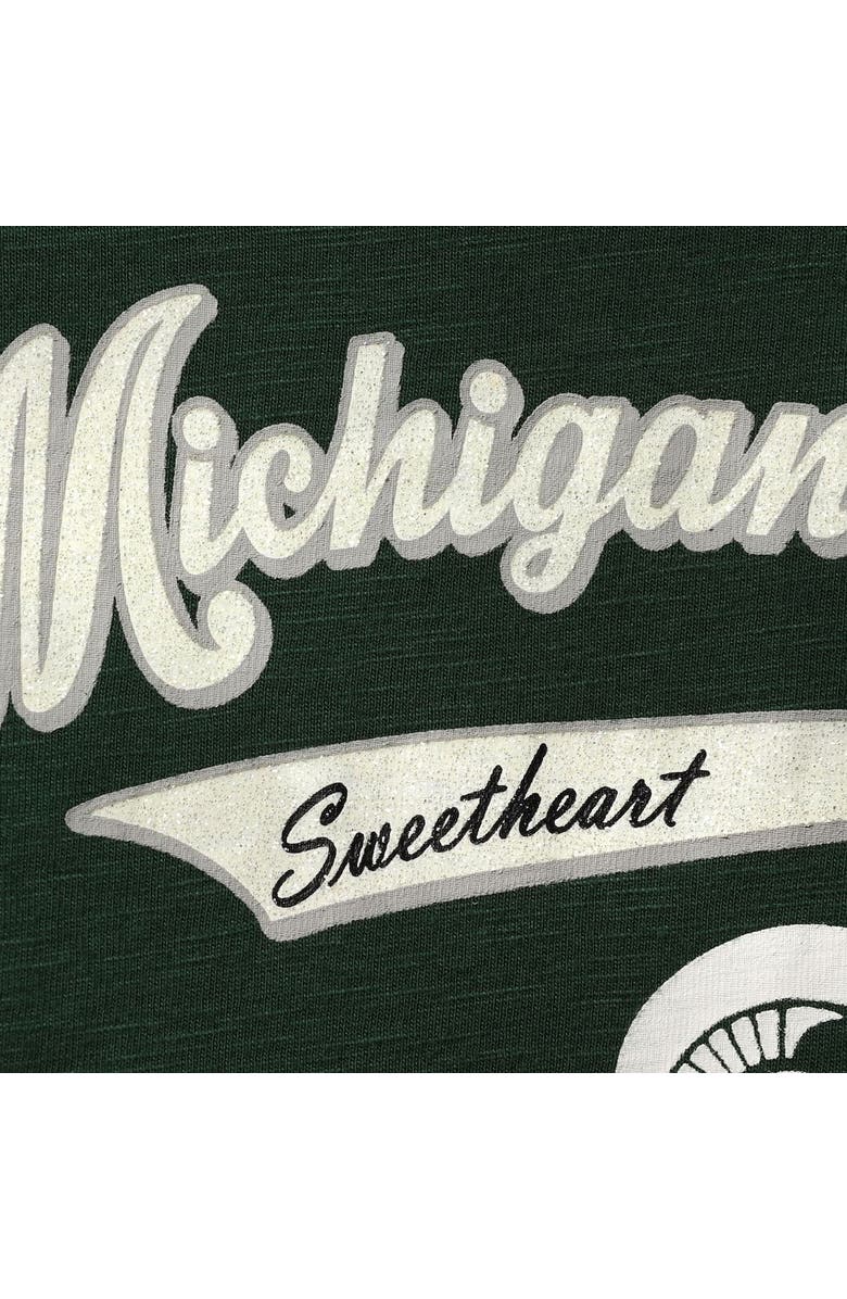 GENUINE STUFF Girls Preschool Green Michigan State Spartans Stadium T-Shirt & Leggings Set, Alternate, color, 