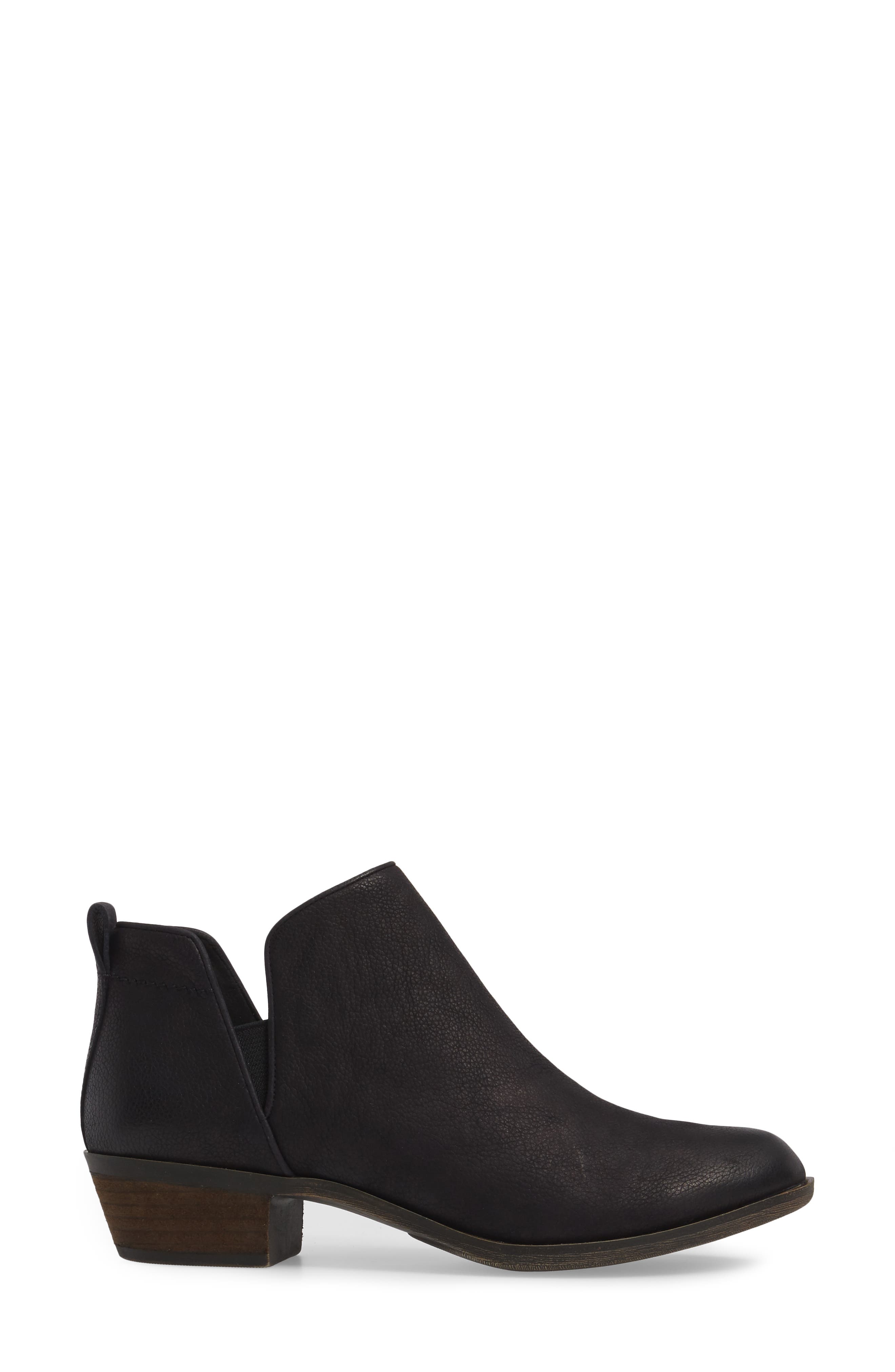Francine Split Shaft Bootie, Alternate, color, BLACK OILED LEATHER