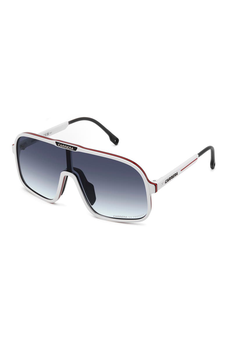 C Sport 99mm Gradient Shield Sunglasses, Alternate, color, WHITE/ DK BLUE SF