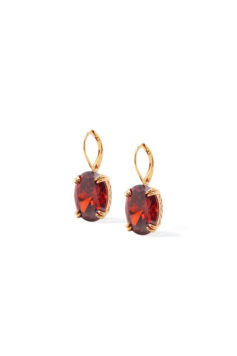 Cherry Glow Earrings, Main, color, Red & Gold