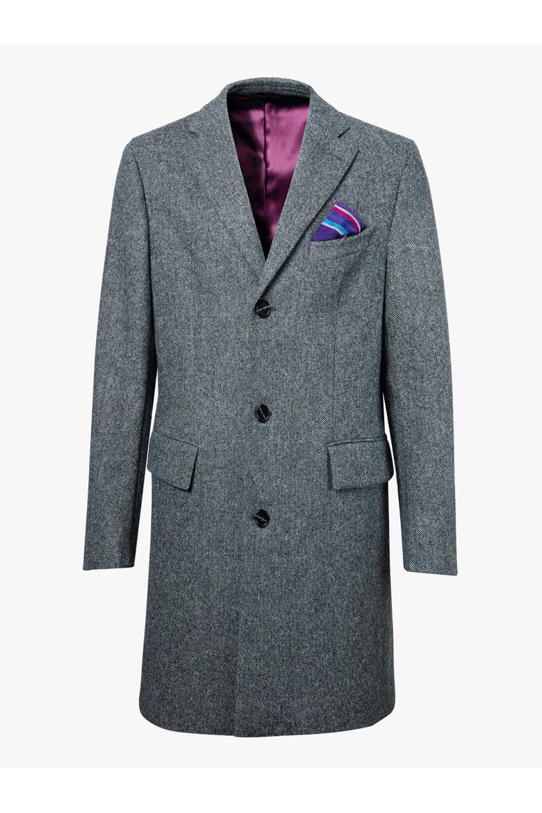 Long Sleeve Wool Collared Coat, Alternate, color, Grey