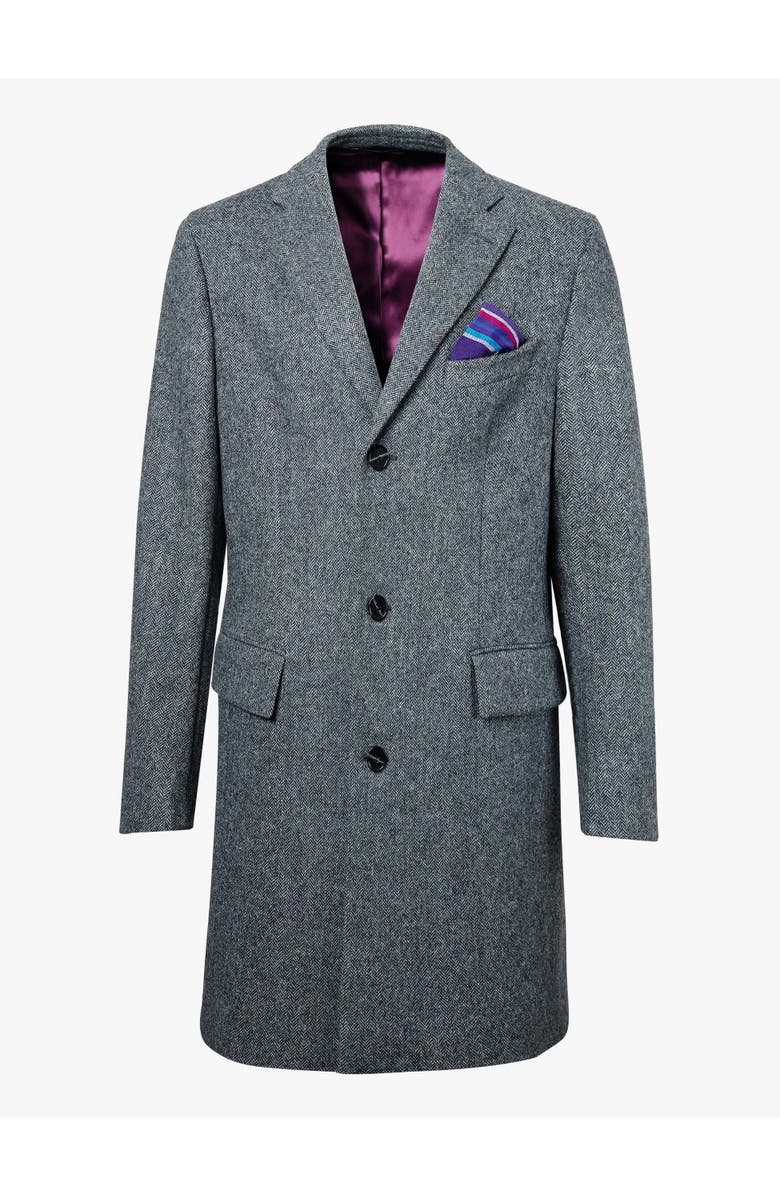 Koy Clothing Long Sleeve Wool Collared Coat, Alternate, color, Grey