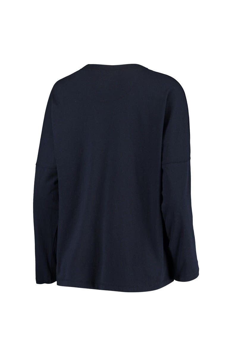 LEAGUE COLLEGIATE WEAR Women's League Collegiate Wear Navy Penn State Nittany Lions Clothesline Oversized Long Sleeve T-Shirt, Alternate, color,