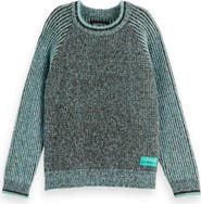 Scotch & Soda Kids' Relaxed Fit Colorblock Sweater