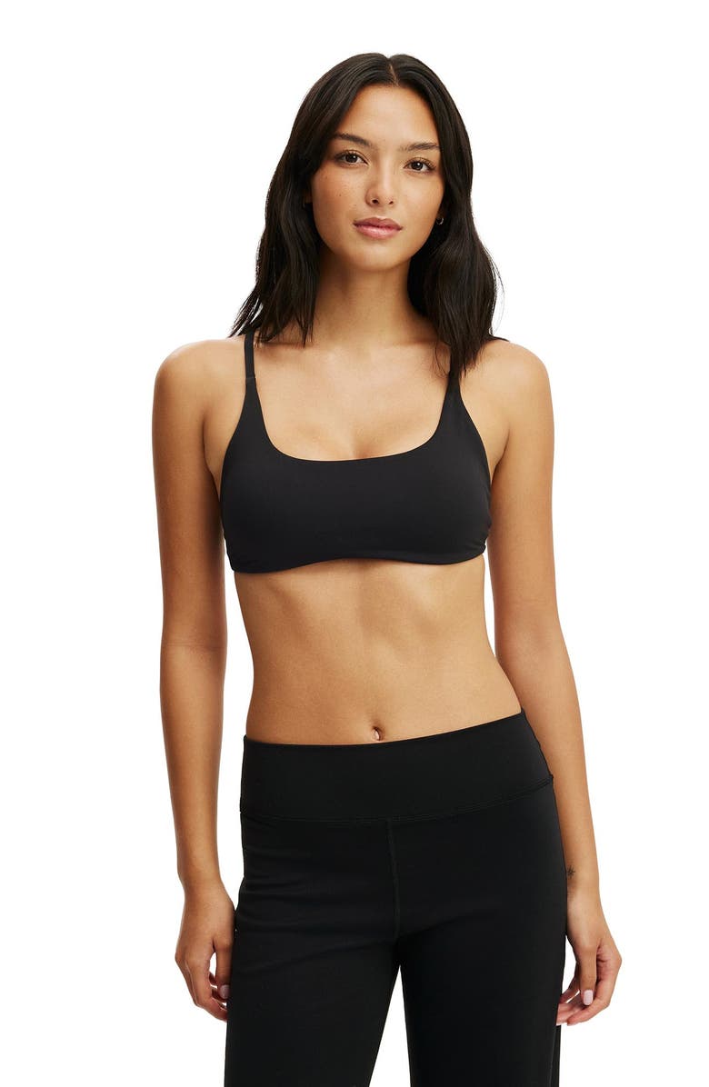 COTTON ON BODY Women's Active Ultra Luxe Strappy Cross Back Crop, Main, color, Black