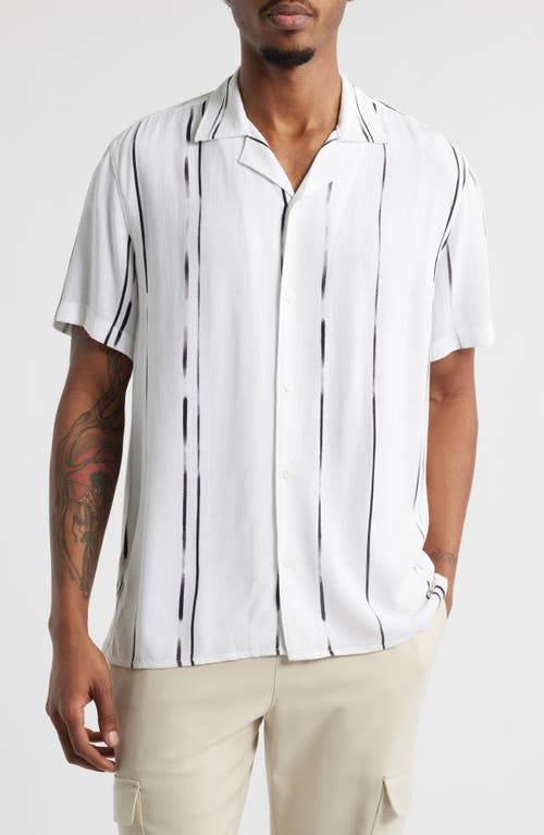 Open Edit Resort Lines Texture Camp Shirt