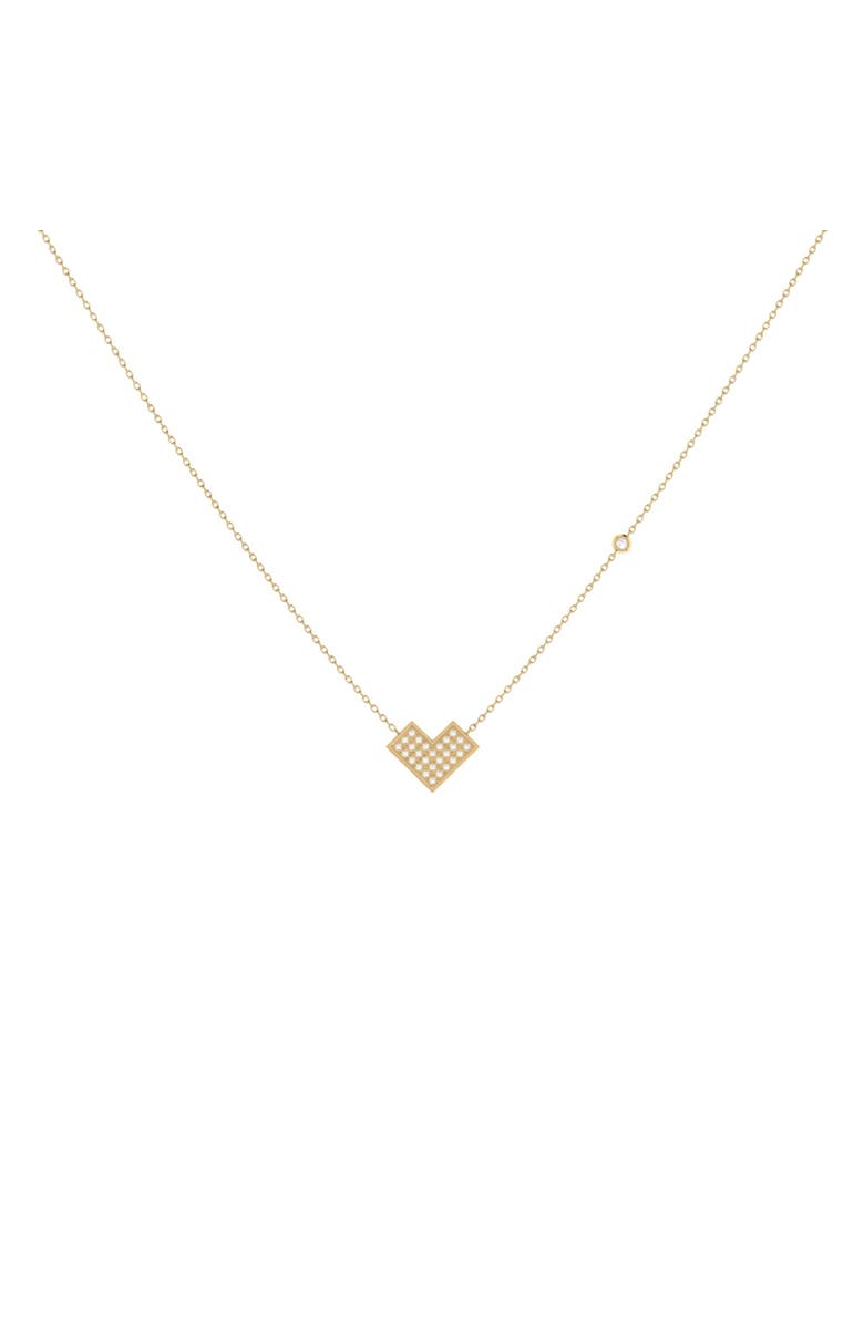 LuvMyJewelry One way Arrow Sterling Silver Diamond Necklace, Alternate, color, 14Kt Gold Vermeil On Sterling