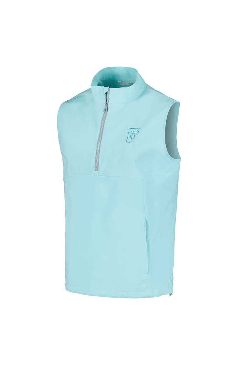 Peter Millar Men's Peter Millar Aqua WM Phoenix Open Windward Half-Zip Performance Vest, Alternate, color, Aqua