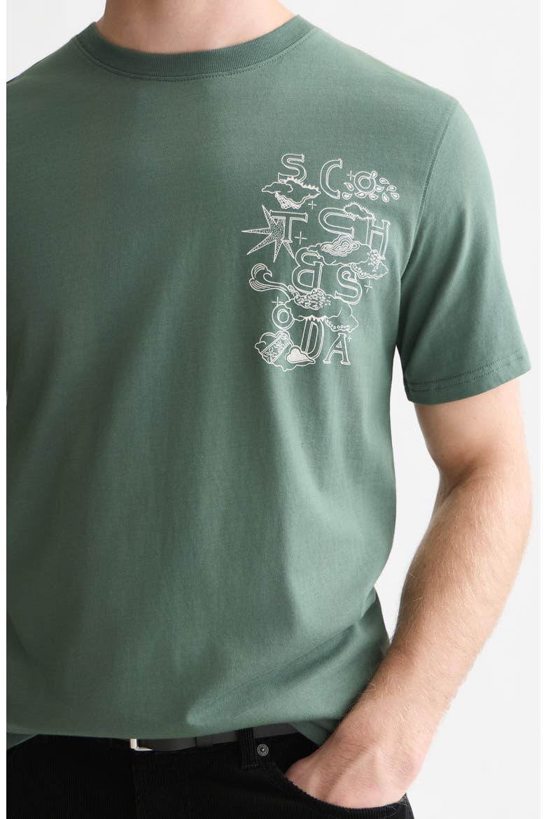 Artwork Organic Cotton Graphic T-Shirt, Alternate, color, DARK FOREST