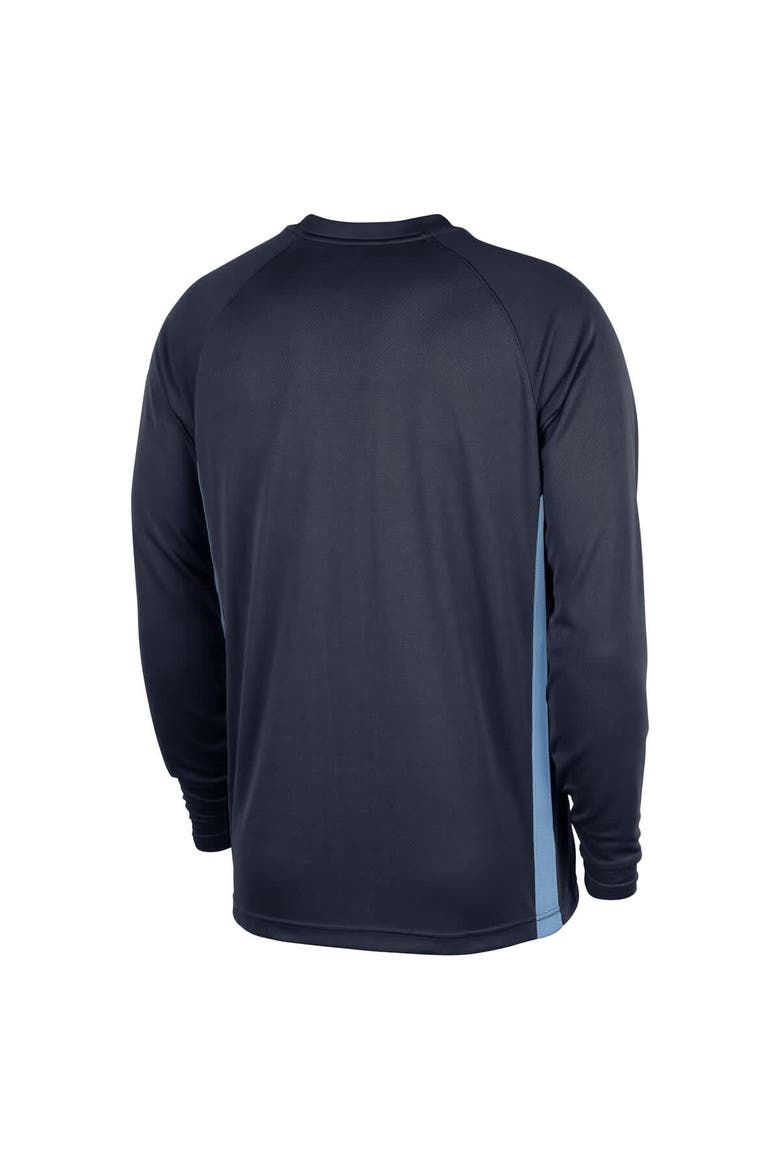 Men's Nike Navy Memphis Grizzlies 2025/26 Authentic Pre-Game Legend Dri-FIT Long Sleeve Shooting Shirt, Alternate, color, Navy