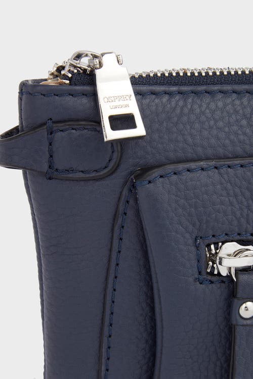 Osprey London The Ruby Leather Crossbody Bag In Blue