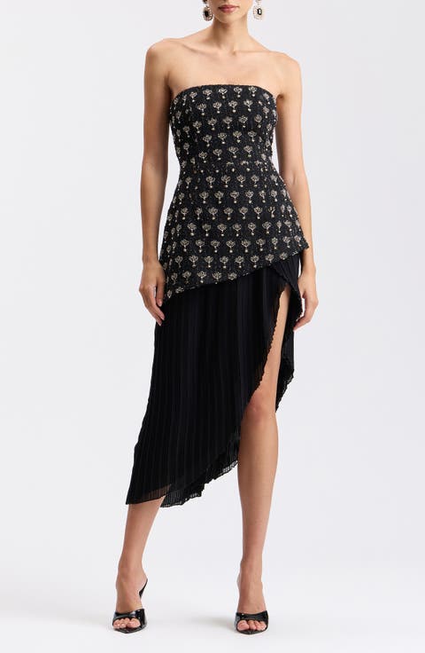 Sleeveless Asymmetric Hem Cocktail Dress